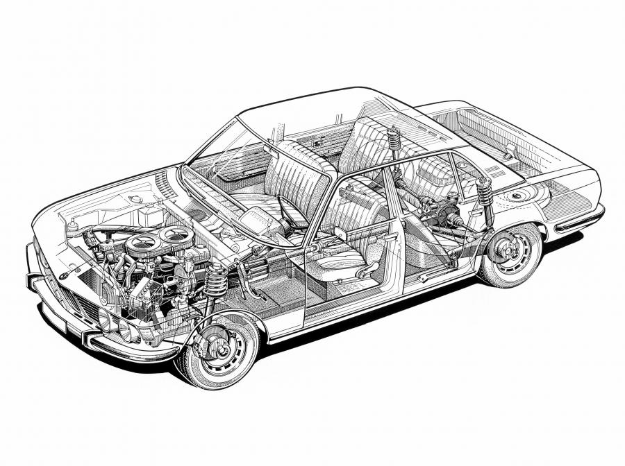 Схема BMW 2500 (E3) 1968 года  (фото 2 из 5)